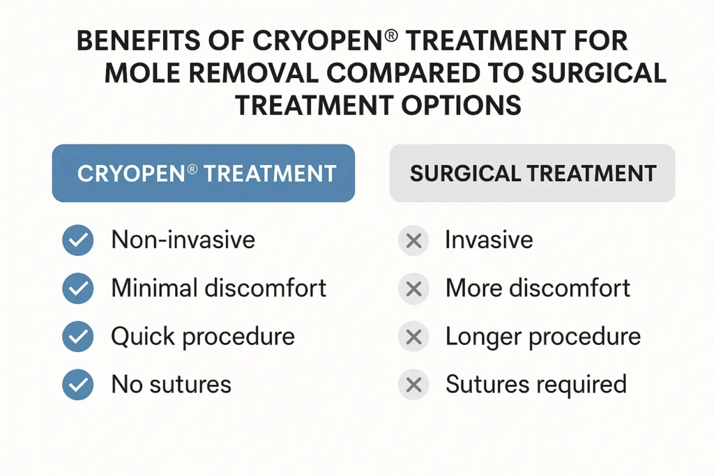 Benefits of professional mole-removal assessment at LA LIPO Barking